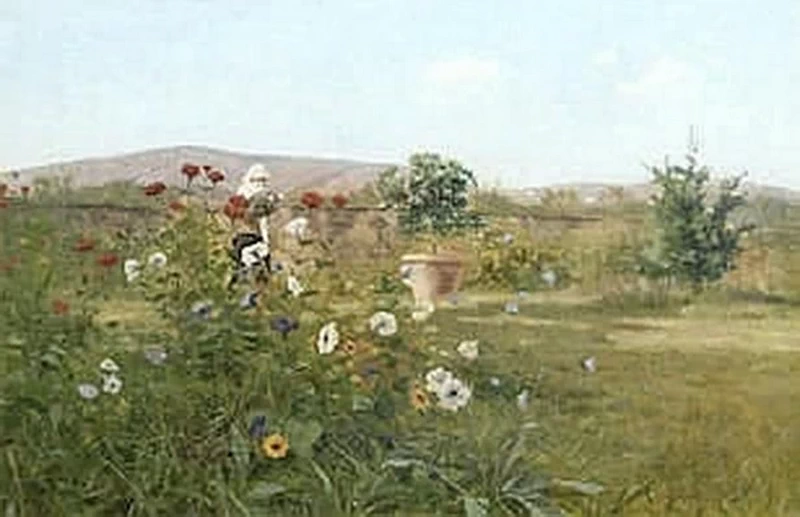 Angiolo - Donna in giardino
